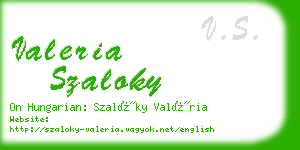 valeria szaloky business card